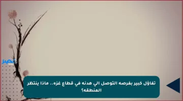 تفاؤل كبير بفرصة التوصل إلى هدنة في قطاع غزة.. ماذا ينتظر المنطقة؟